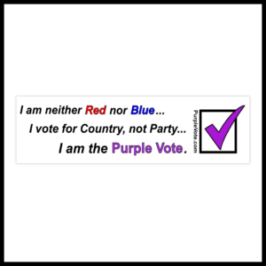 PurpleVote.com - Bumper Sticker