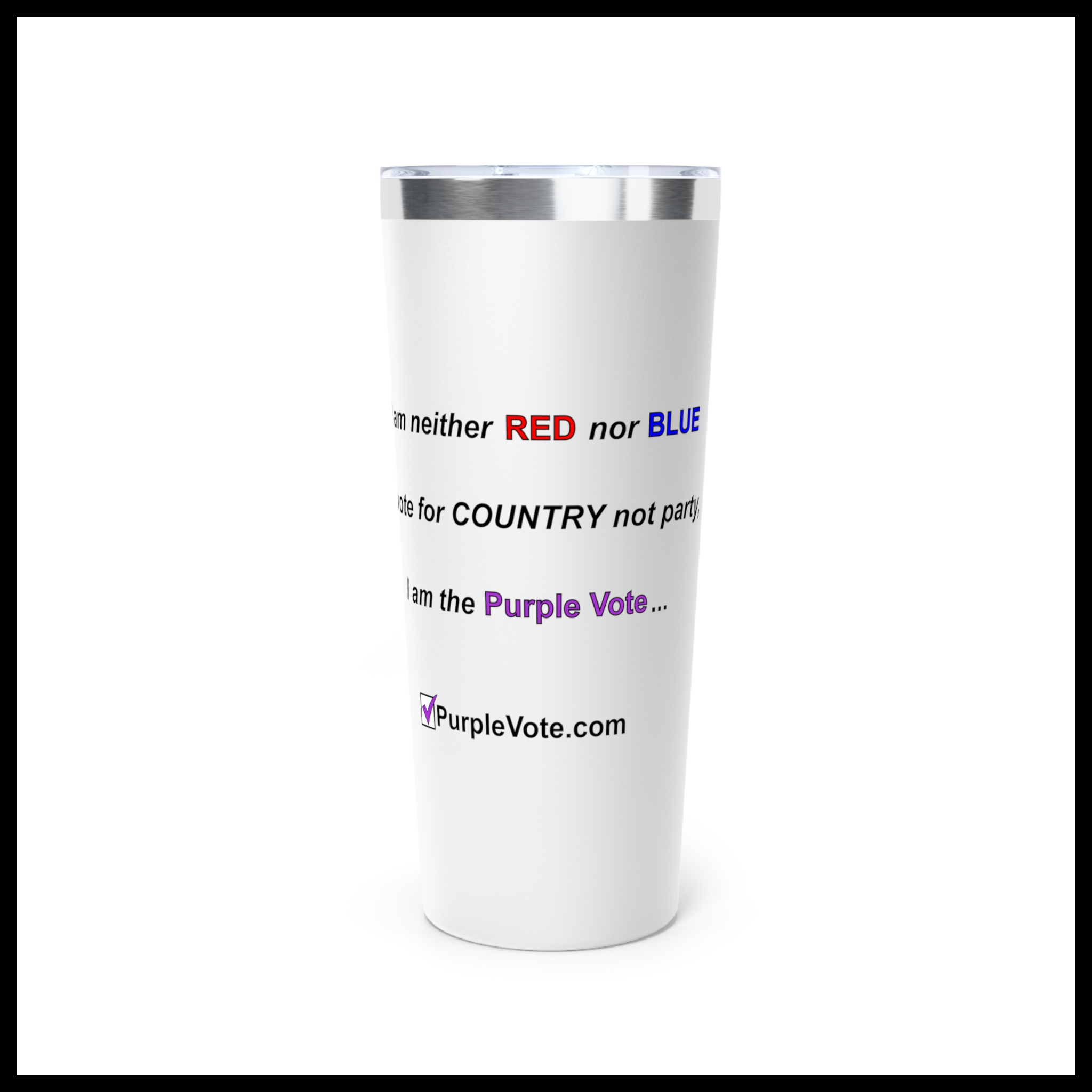 PurpleVote.com - Tumbler Back