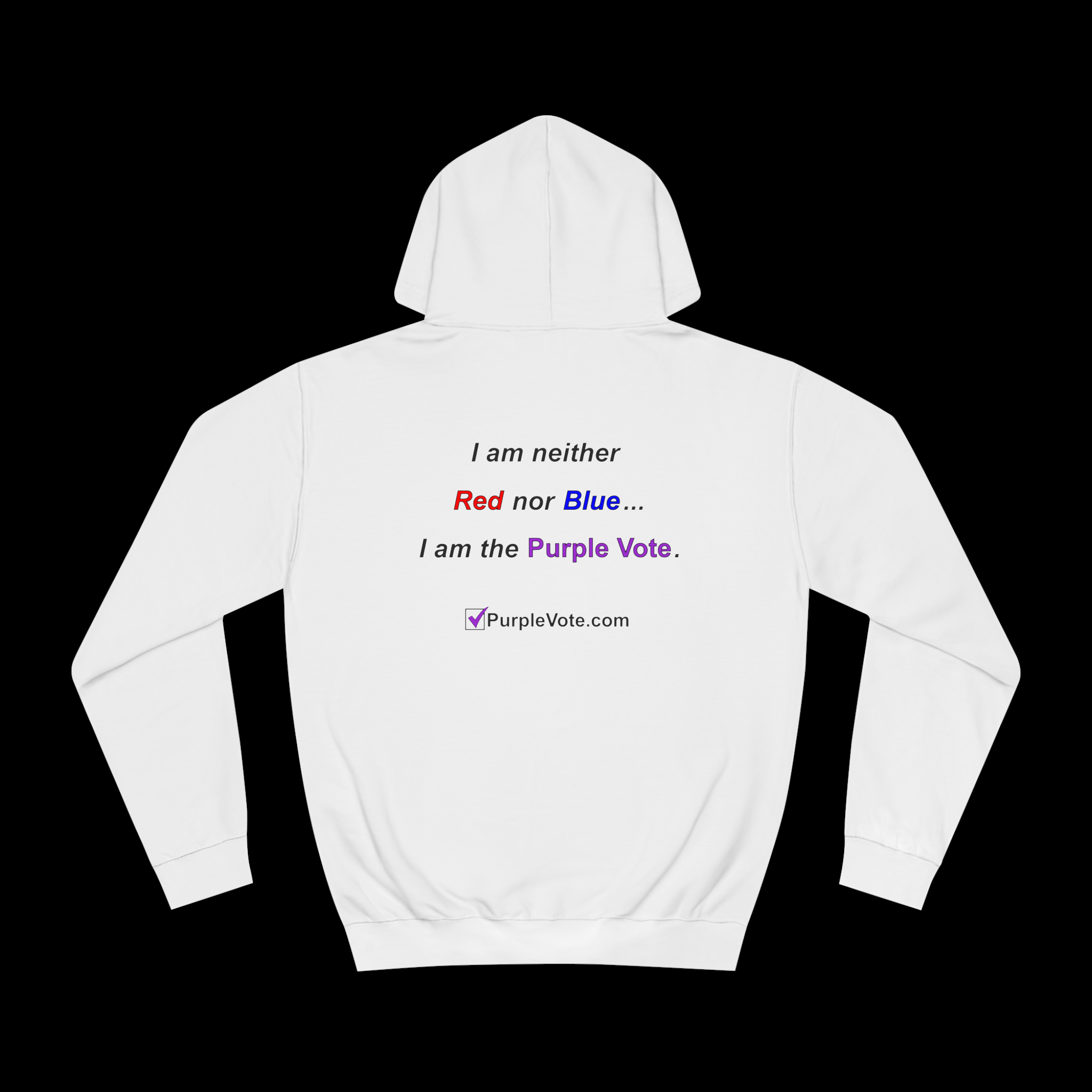 PurpleVote.com - Hoodie Back