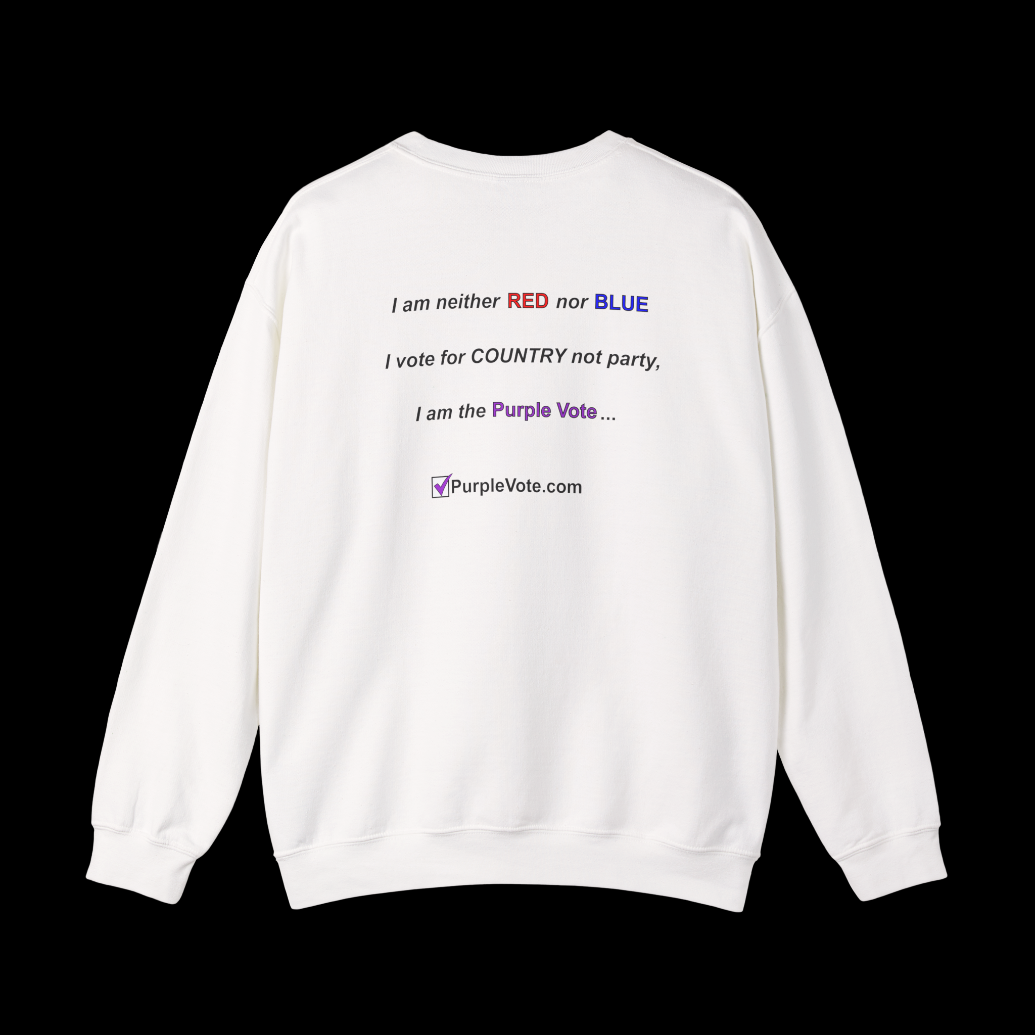 PurpleVote.com- Sweatshirt Back
