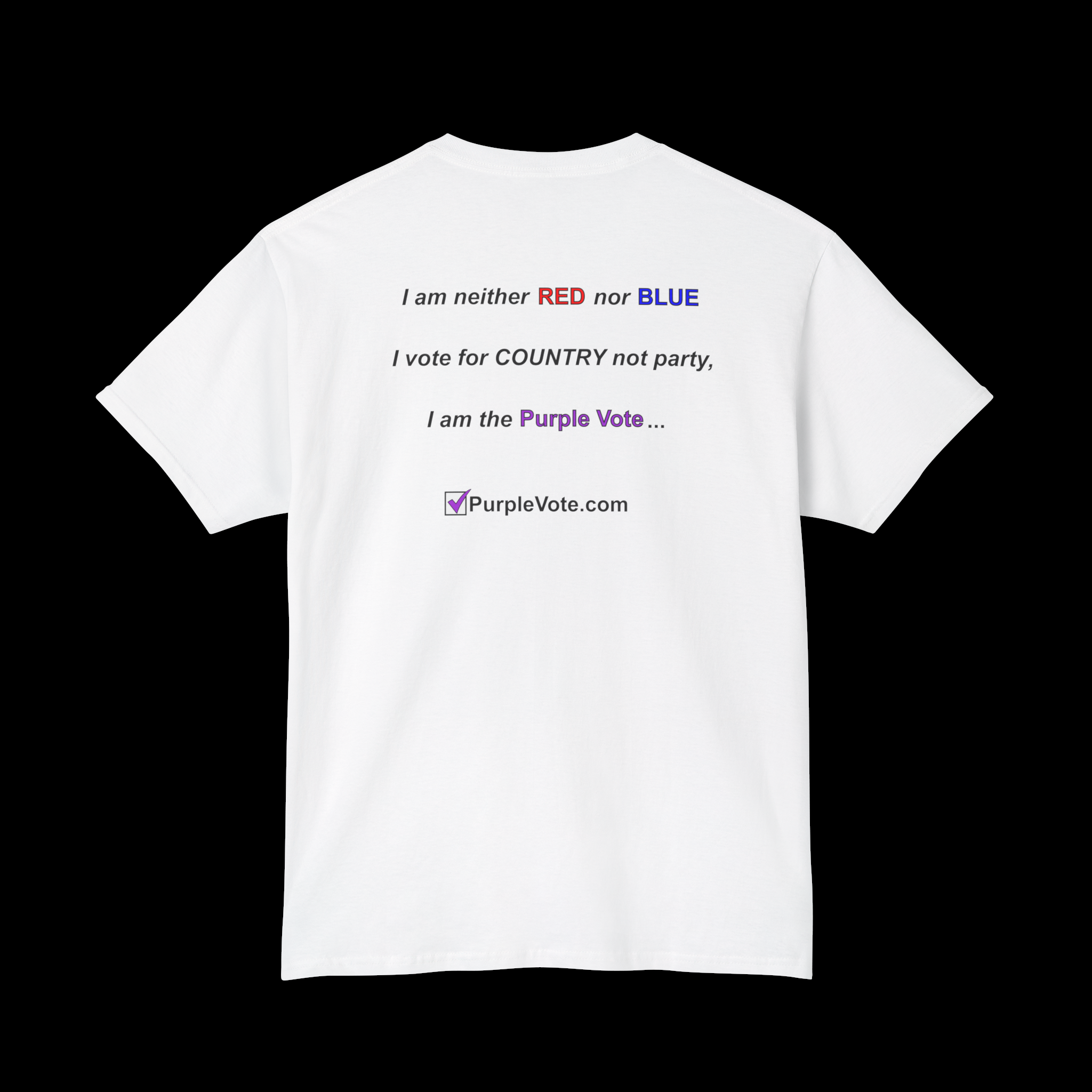 PurpleVote.com - Mockup Tee Shirt Back