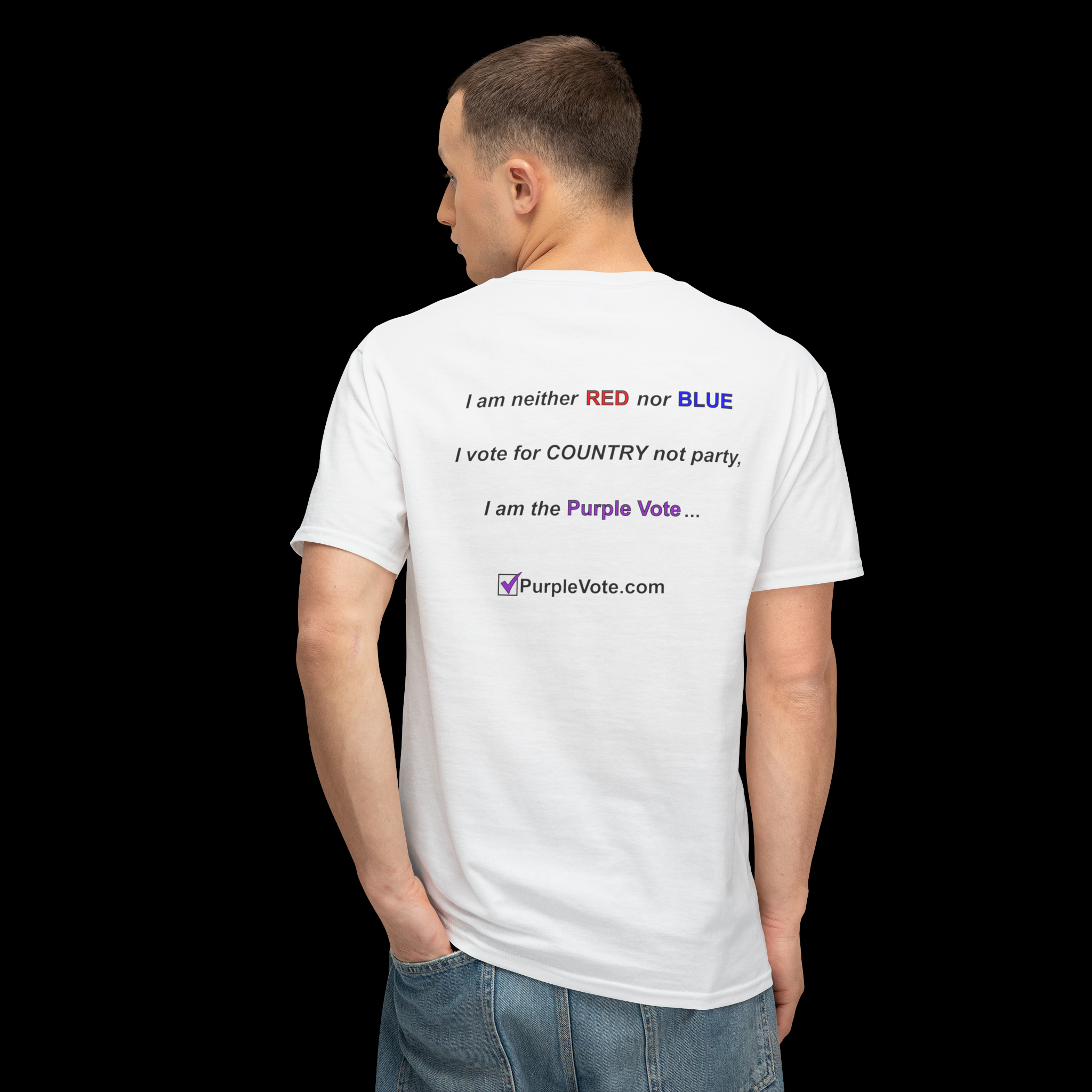 PurpleVote.com - Mockup Tee Shirt Person1 Back
