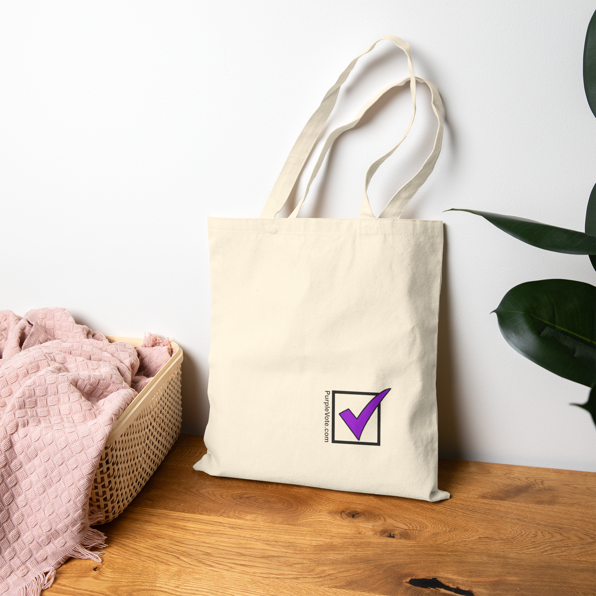 PurpleVote.com - Tote bag context front